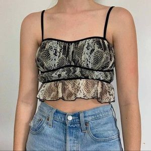 Urban Outfitters Snakeskin Top NWOT